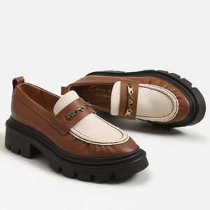 Circus by Sam Edelman Brown and Cream Loafers